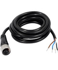 M12 Female Straight 4 Pin Connector Aviation Socket Electrical Cable 2 Meter Black With PVC And Metal Construction 12mm Thread Diameter