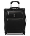 Front view of Platinum Elite Softside Expandable Carry On Luggage With USB Port Two Wheel Upright For Regional Trips Durable Lightweight Design