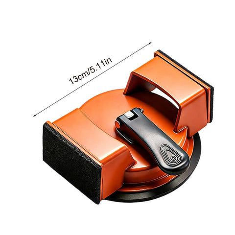 DIY Friendly Flooring Suction Cup Tool for Quick Heavy Duty Floor Fix with double suction, shown with measurements.