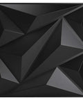 Black Diamond PVC 3D Wall Panel Set For Interior Decor Large 19 7 By 19 7 Inch Textured Diamond Panels Pack Of 12 Tiles Quick Install Dope Modern Black Wall Accent For Living Rooms And Offices showing close-up of textured design