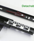 Bad Ass 3 Fold Telescopic Keyboard Drawer Glide Under Desk Sliding Tray With Smooth Quiet Operation Built From Cold Rolled Steel Is Rust Resistant And Holds Up Against Daily Grinds Perfect Setup For Gamers Who Want Solid Performance All Day detachable steel slide close-up