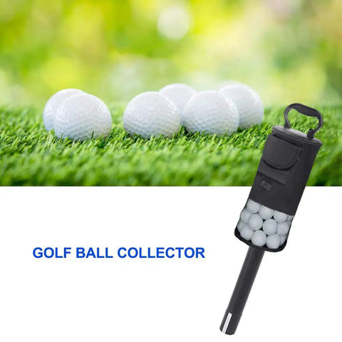 Top Golf Ball Collector Shag Bag Holds About 75 Balls With Detachable Retriever Tube And Nylon Storage Bag Black