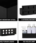 Magnetic Aerosol Can Holder For Garage And Workshop, Heavy Duty Steel Construction, visible rust resistant, with 6 strong magnets.