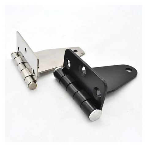Industrial Grade Iron Hinge For Electric Switchgear And Automation Control Panel Doors Featuring Heavy Duty Construction And Badass Cabinet Swing Action with black and silver finish.