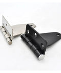 Heavy Duty Iron Hinge For Electric Switchgear Box And Control Automation Equipment Door Hardware Replacement with black and metal color.