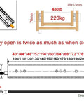 Heavy Duty Drawer Slides With Lock And Full Extension Eighty Inch Three Section Ball Bearing Tracks Built Tough for 480 Pound Loads
