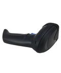 Side view of QD2590 Handheld Corded Barcode Scanner Kit for 1D, 2D, and Postal Codes, IP52 Black, USB Cable Included.