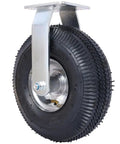 Heavy Duty 10 Inch Pneumatic Caster Wheel Set Of 4 Featuring Flat Proof Rubber Tires And Steel Hubs For Bumpless Cruisin