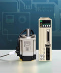 Heavy Duty 220V 1KW To 5KW High Accuracy AC Servo Motor Drive Kit shown with servo motor and driver unit for CNC and 3D printers.