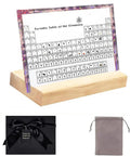 Cool Pink Acrylic Periodic Table Display With Real Elements Inside On Wooden Stand 83 Samples Gift Box Packaging Ideal