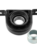 Professional Grade Drive Shaft Center Support Bearing Assembly With Reinforced Grease Seals For 2005 2015 Nissan Frontier And 2004 2015 Nissan Titan Straight Up No Drama Swap, showing black steel mount and inner bearing.