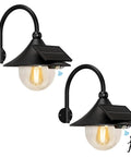 Solar Barn Lights With Motion Sensor And 3 Lighting Modes, Waterproof Outdoor Wall Light For Barn, Rustic Vintage Look