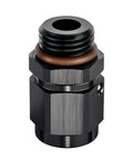 6AN Female Flare Swivel To 6AN ORB Male Adapter For Fuel Rail Fittings, black aluminum CNC machined fitting with O-ring