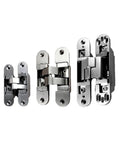 Indoor Wooden Door Invisible Hinge With 180 Degree Swing 3D Adjustable Hidden Concealed Hinge For Quiet Slick Look No Visible Hardware