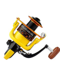 High Speed Fishing Reel With Gear Ratio Five Point Two To One Yellow Metal Casting Reel For Freshwater And Saltwater