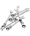 14 Piece Ratchet Spanner Set With Multitool Wrenches, Easy Grip Hand Tools For Tight Spaces in a scattered arrangement
