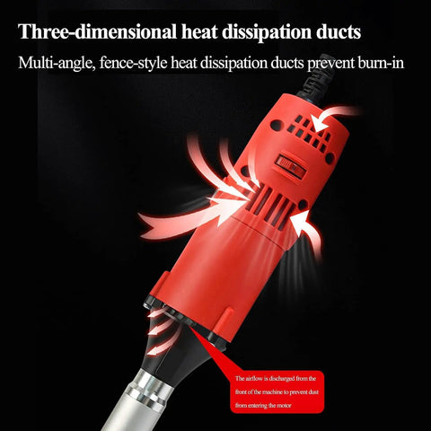 Badass Right Angle Grinder Featuring A Beast Mode Five Hundred Watt Motor With Six Adjustable Speed Settings For Polishing Tile Seams And Deburring Grout Lines Smoothly Every Time showing three-dimensional heat dissipation ducts.