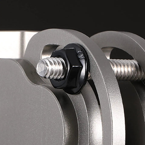 Top Shelf 1/4-20 Serrated Flange Hex Lock Nuts 100 Pack 304 Stainless Steel 18-8 Heavy Duty nut securing a metal component.