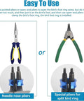 Needle nose pliers and split ring pliers for applying Multi Color Aluminum Pigeon Leg Bands Set Of 50 Open Ring Foot Rings