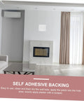 Living room wall with 12 Pack Self-Adhesive Wall Repair Patches For Drywall, showing clean, seamless finish on drywall.