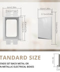 1 Gang Electrical Box Extender Kit Non Metallic BE1 6 Pack With 12 Phillips Screws, standard size dimensions shown