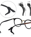 12 Pairs Silicone Eyeglasses Retainers Anti Slip Glasses Temple Holders Stay Put Stoppers For Sports And Study With Four Design Options