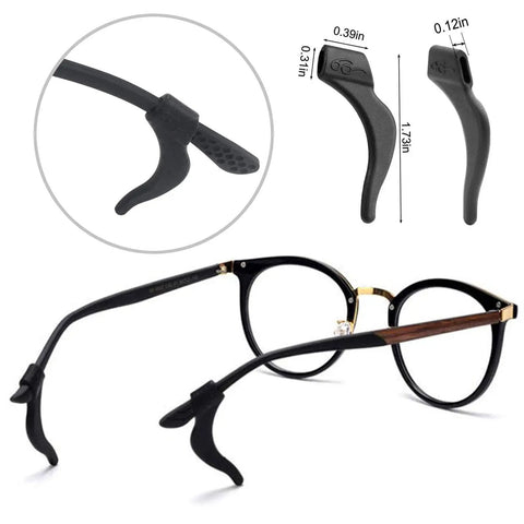 12 Pairs Silicone Eyeglasses Retainers Anti Slip Glasses Temple Holders Stay Put Stoppers For Sports And Study With Four Design Options