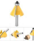 Ultra Smooth 8mm Shank Chamfer Router Bit YG6 Alloy Cutterhead For Trimming MDF Solid Wood Plywood Cabinets With Precision angle view