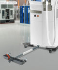 Heavy Duty Universal Mobile Base For Workshop Equipment Adjustable Steel Stand With Locking Casters shown with machinery