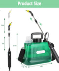 Cordless 1.35 Gallon Battery Powered Sprayer For Lawn And Garden With No Fuss Self Priming Pump Four Nozzles And Four Spray Modes