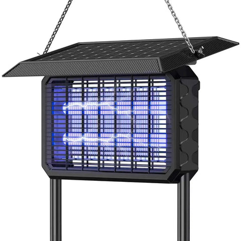 Outdoor Bug Zapper 3 In 1 Cordless Fly Trap With Solar And USB Power 6000mAh Battery Waterproof Mosquito Killer Lamp
