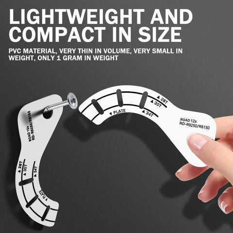 Bicycle Rear Derailleur Chain Gap Gauge Tool For RD9250 8150 7150 Bikes, lightweight compact PVC material, close-up