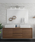 WiFi Smart 4-Light LED Track Lighting Kit With Multicolor RGB And Tunable White 2000K-5000K, No Hub Required, Brushed Nickel in bathroom
