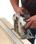 NGX 24 Inch Clamp Edge With T Track For Precise Rip Cuts And Pro Grade Versatile Guide For Circular Saws Routers And Jigsaws White Finish With Durable Aluminum Construction And Easy Mounting, clamp edge guiding circular saw on board