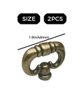 Two Pack Vintage Style Drawer Knob Ring In Antique Bronze, Cabinet Hardware For Kitchen Cabinets, 1.9in size