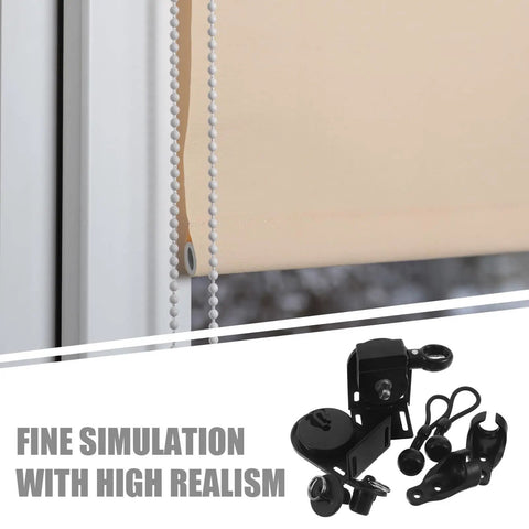 Heavy Duty Bungee Kit End Cap Replacement For Porch Roller Blinds Outdoor Window Shades With Reliable Ball Lock Mechanism And Wind Resistant Heavy Plastic Metal Clips To Keep Stuff Tight In Gusty Conditions. black plastic replacement clips for roller blind cord and end cap