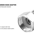 Garden Hose To Quarter Inch Quick Connect Adapter From Three Quarter Inch GHT To Quick Connect For Pressure Washer Stainless Steel