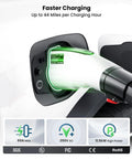 Road Trip Ready Tesla To J1772 Adapter 60 Amp 250 Volt Nacs Connector with charging indicator and power output details.