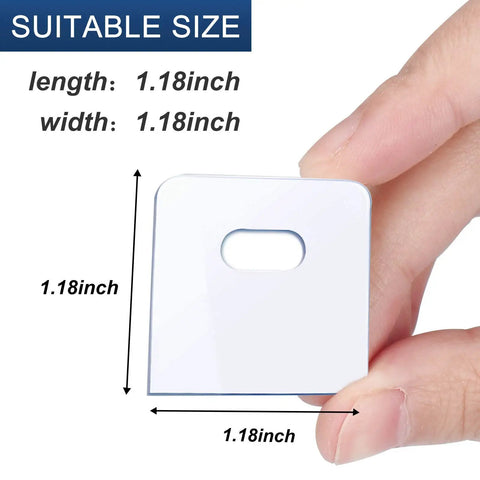 Clear Vertical Blind Repair Tabs 32 Piece Set No Sweat Diy Fixers For Cracked Slat Replacement 1.18 inch adhesive clip.