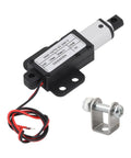 Smooth Operator Telescopic Linear Electric Actuator 24V with wires and mounting bracket, low noise design for tight spaces.
