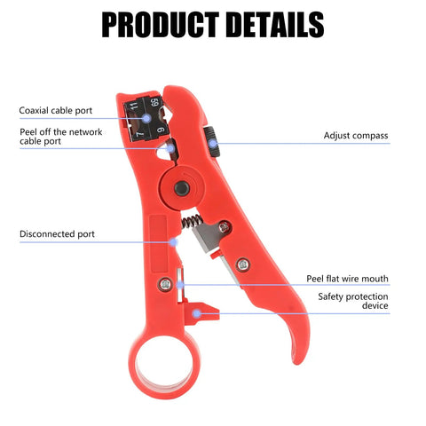 Gimme Those RG59 And RG7 Cables Stripped With Ease Using This Badass Multifunction Electric Pliers Tool That Cuts Like A Dream, showing multiple ports and functions.