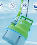 Handy Submersible Utility Water Pump One Sixth HP With 25 Ft Power Cord submerged in water, 25 ft cord visible