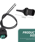 2Pcs Outer Ambient Air Temperature Sensor For Mercedes Benz Cars Waterproof Exterior Climate Detection Module With Wiring Harness Connectors Oem 0075421318 showing connector details and dimensions.