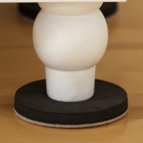 Table leg on Felt Furniture Sliders For Hard Floors 3.5 Inch Wide 4 Pack Great For Moving Tables Sofas And Bookcases