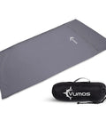 Silk Like Sleeping Bag Liner And Camping Sheet With Full Length Zipper For Travel Must Have 85 Inch Long 33 Inch Wide Gray with carry bag