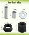 Toyota Rack And Pinion Bushing Kit 8.10103G components size chart for 4Runner Tacoma Pickup 4WD