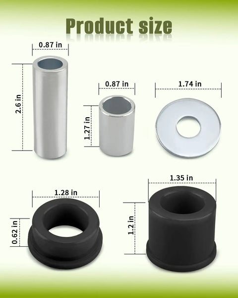Toyota Rack And Pinion Bushing Kit 8.10103G components size chart for 4Runner Tacoma Pickup 4WD