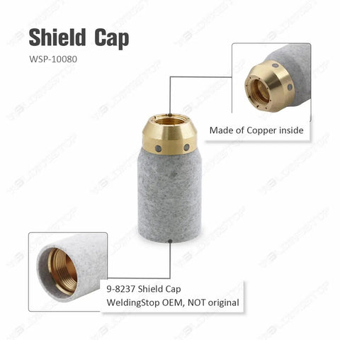 Drag Shield Kit For Plasma Cutter 50-60A Pro Grade Shield Pack For CutMaster 9-8237 Shield Cap Gray Version shown