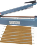 16 Inch Impulse Heat Sealer For Plastic Mylar Bags With 3mm Seal Width, Durable Metal Shell, Includes 6 Replacement Parts shown