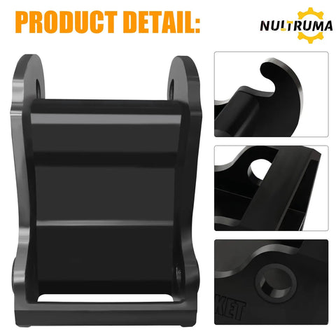X Change Coupler Bracket for Bobcat Quick Attach Excavator Bucket Mount, heavy duty black hardened steel, E Series compatible